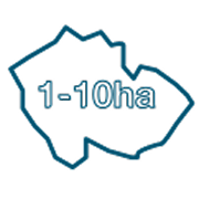 Icon representing large land sizes