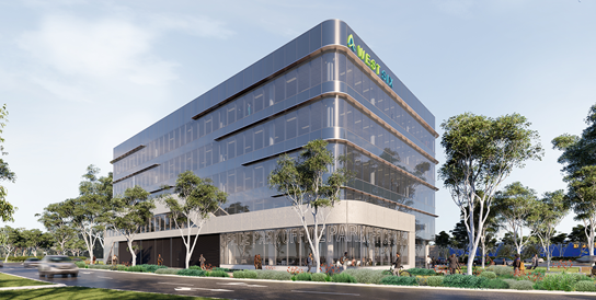 An artist's impression of a new Adelaide Airport precinct