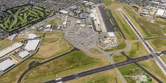 aerial photo of Adelaide airport