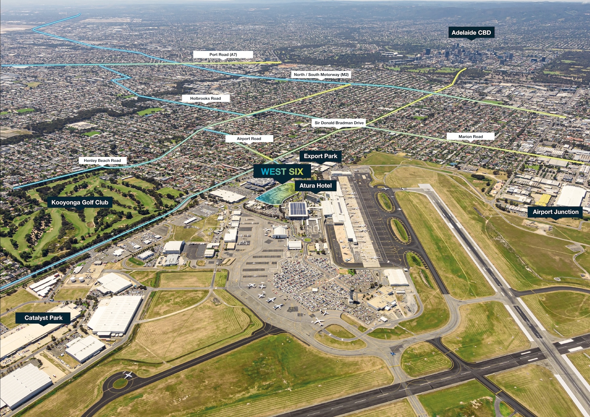 Aerial Map of West Six