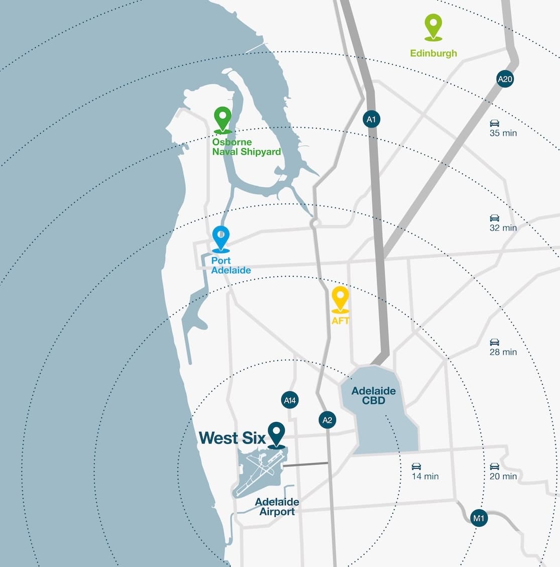 West Six map